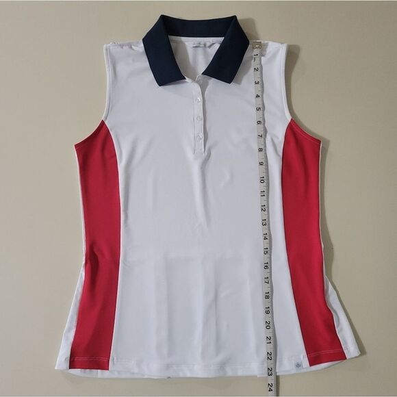 Lady Hagen White Patriotic Sleeveless Golf Top - Picture 6 of 14